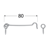 Haczyk zamykający 80mm