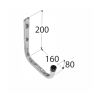 Hak pojedynczy typu "U" 200x160mm
