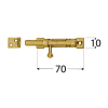 Zasuwka z ryglem okrągłym wąska 70x10mm