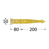 Zawias bramowy pasowy 200x80x50mm