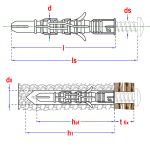 Korpus kołka LPG 10x70 50szt.