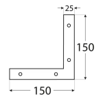 Narożnik NA1 150x150x25x2.5mm