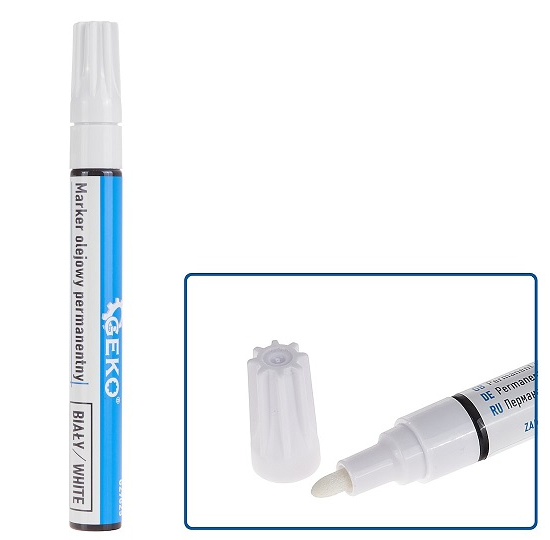 Marker olejny biały Geko 1 szt.