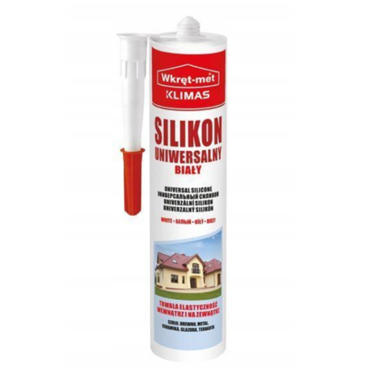Silikon uniwersalny biały 310ml KLIMAS