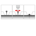 Wkręty farmerskie z gwintem calowym do stali 5,5x38 RAL9006 ALUMINIUM 200szt.