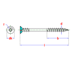 Wkręty Hapax Pressfix 4,0x40 z podwójnym gwintem 200 szt.