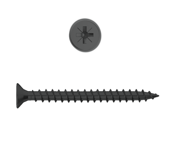 Czarne wkręty do drewna i płyt wiórowych 3x16 PZ ocynk czarny 1000szt.