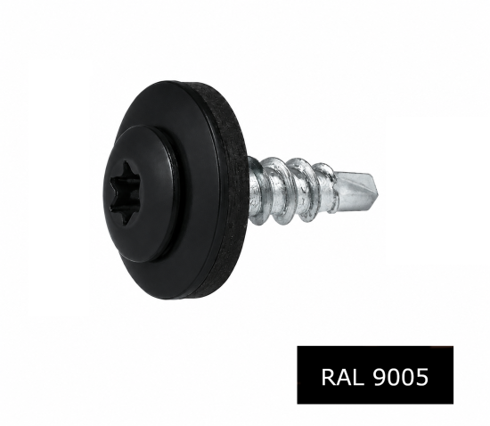 Wkręty farmerskie 4,8x19 TORX „zszywki” RAL9005 CZARNY 250szt.