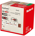 Kołki Fischer DuoPower 8x40 korpus 100szt.