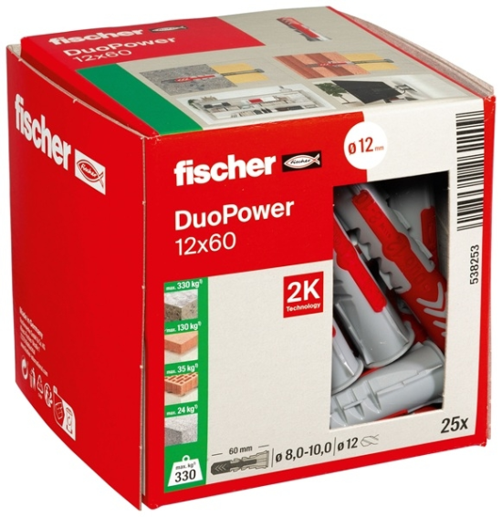 Kołki Fischer DuoPower 12x60 korpus 25szt.